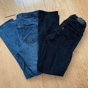 Boys Straight Leg Slim Fit Jeans Black Blue Denim Levi's